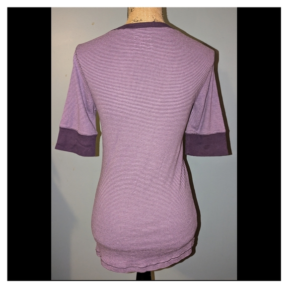 Old Navy purple large striped shirt - Picture 3 of 3